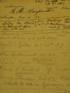 One of Whitman's hospital notebooks