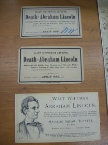Tickets to W's Lincoln lectures