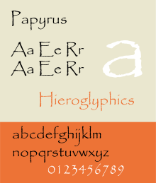Papyrus Font.svg