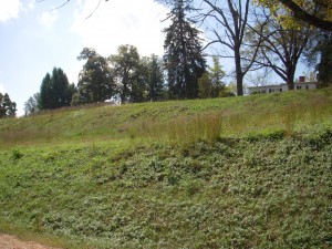 Hill on which the Confederates fought