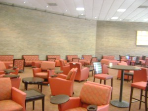 The lounge in the Camden Campus Center