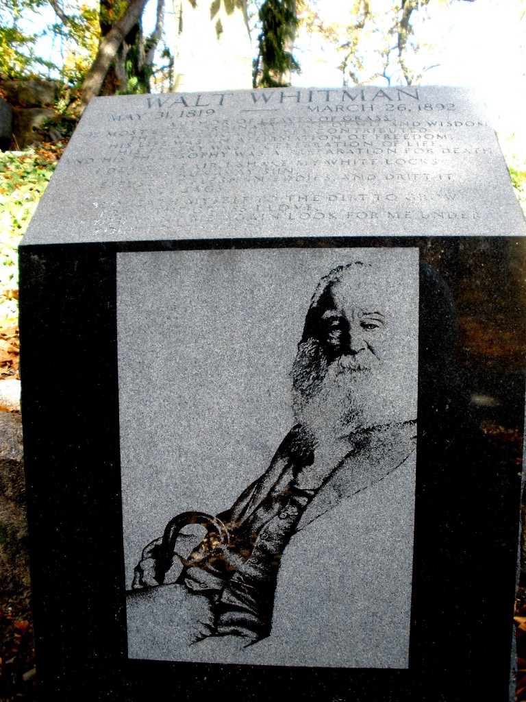 Whitman's grave marker
